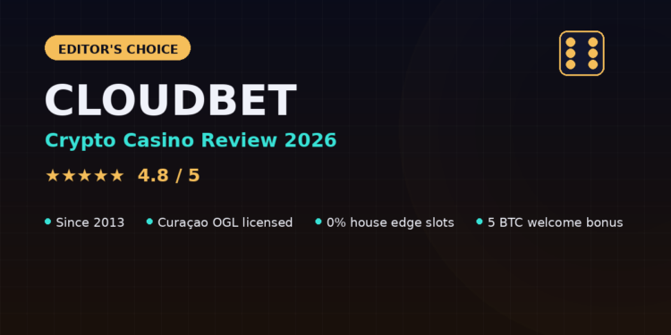 Cloudbet crypto casino review 2026, editor's choice, 4.8 out of 5 rating