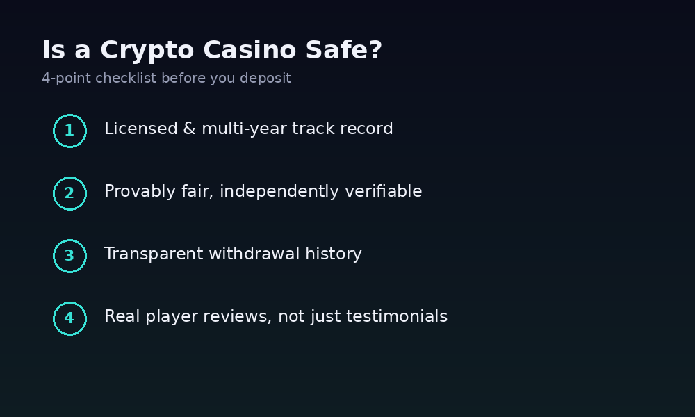 4 point safety checklist for choosing a safe crypto casino